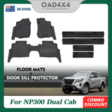 Floor Mats & Door Sill Protector for Nissan Navara NP300 D23 Dual Cab 2015-Onwards