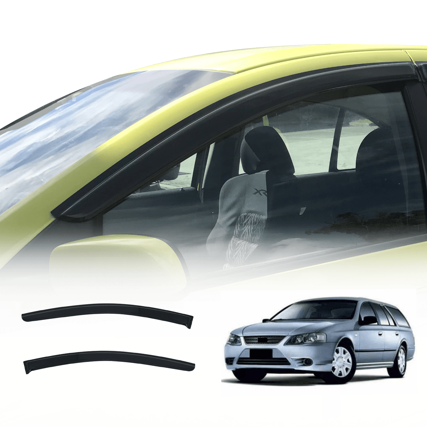 Weather Shields For Ford Falcon Fairmont BA BF Wagon 2PCS