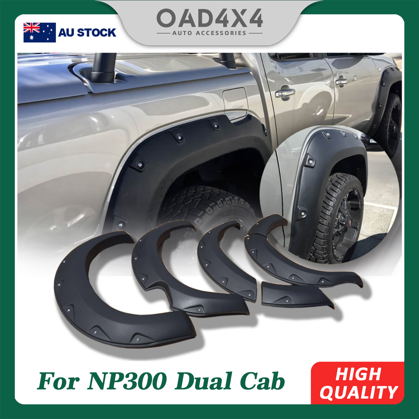 Fender Flares for Nissan Navara NP300 D23 Dual Cab 2015-2018 #Pick Up Only