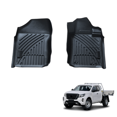 Premium Custom 3D Floor Mats for Nissan Navara NP300 D23 Extra / Single Cab 15+ Model 2pcs Car Mat #T