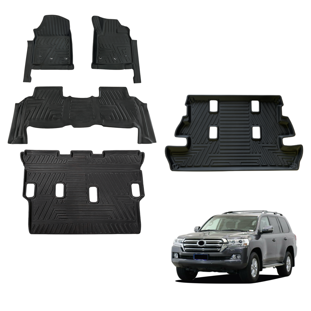 5D TPE Car Floor Mats for Toyota Landcruiser 200 2012-2021