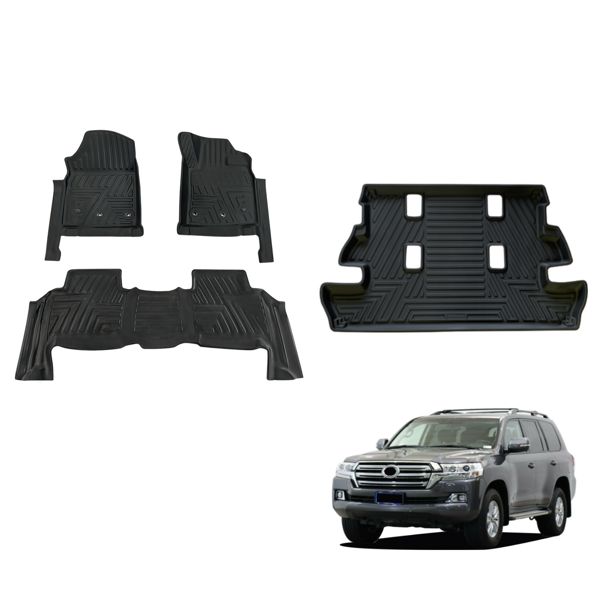 5D TPE Car Floor Mats for Toyota Landcruiser 200 2012-2021