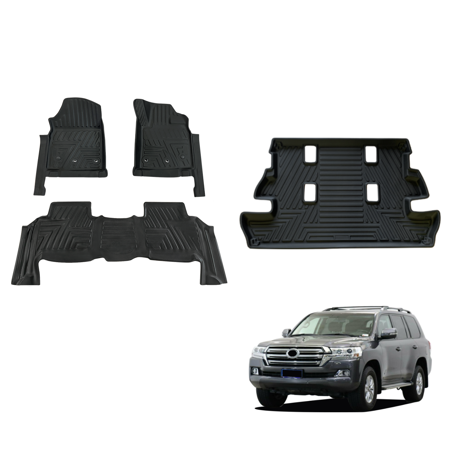 5D TPE Car Floor Mats for Toyota Landcruiser 200 2007-2012