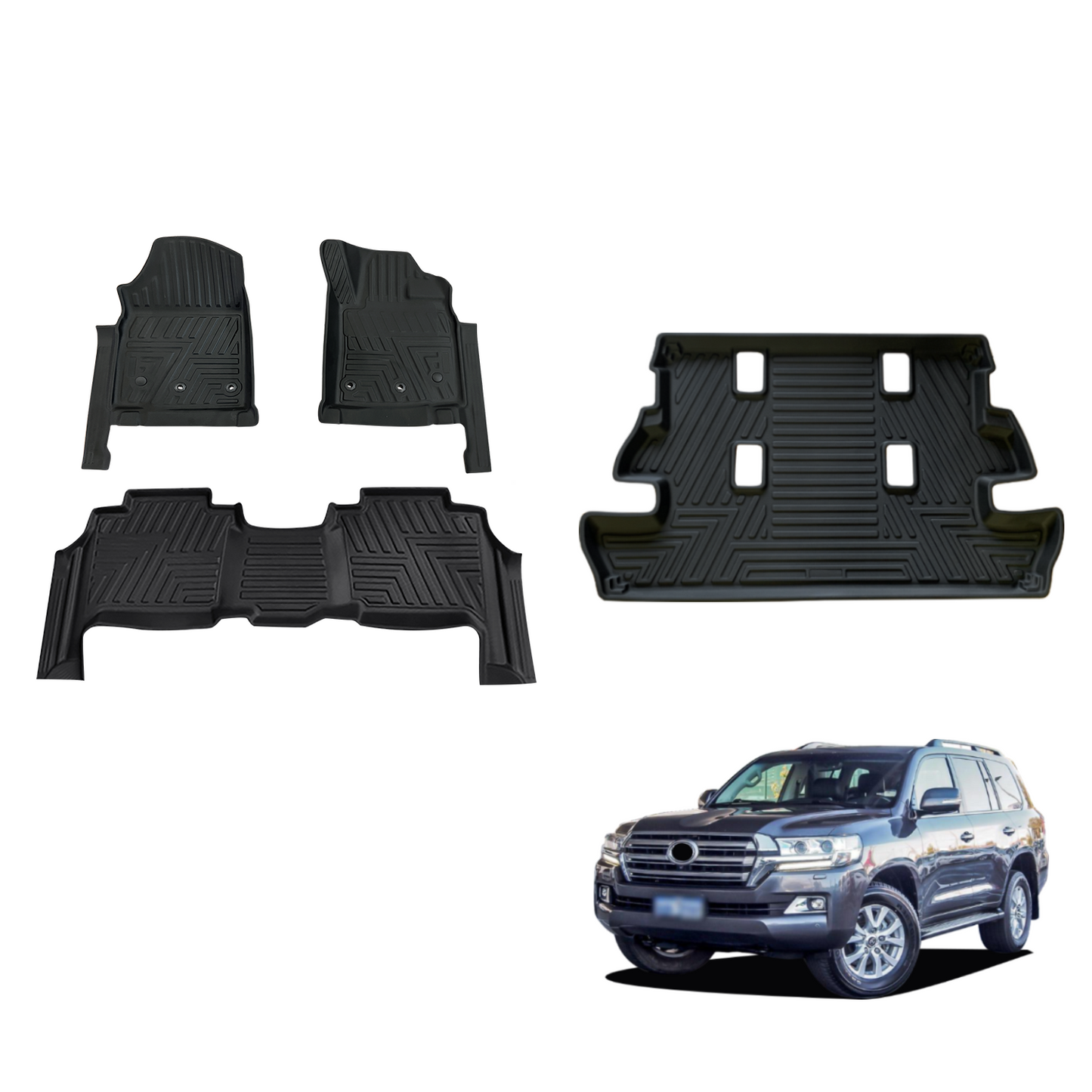 5D TPE Car Floor Mats for Toyota Landcruiser 200 2007-2012