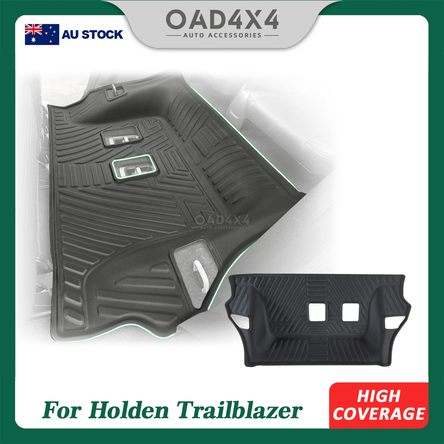 5D TPE 3rd Row Car Floor Mat for Holden Trailblazer 2016-2020