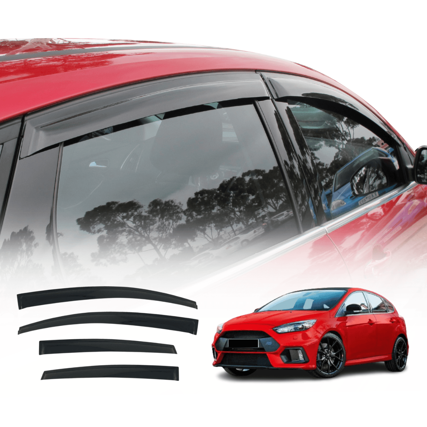 Weather Shields For Ford Focus LW LZ Series Hatch 2011-2018