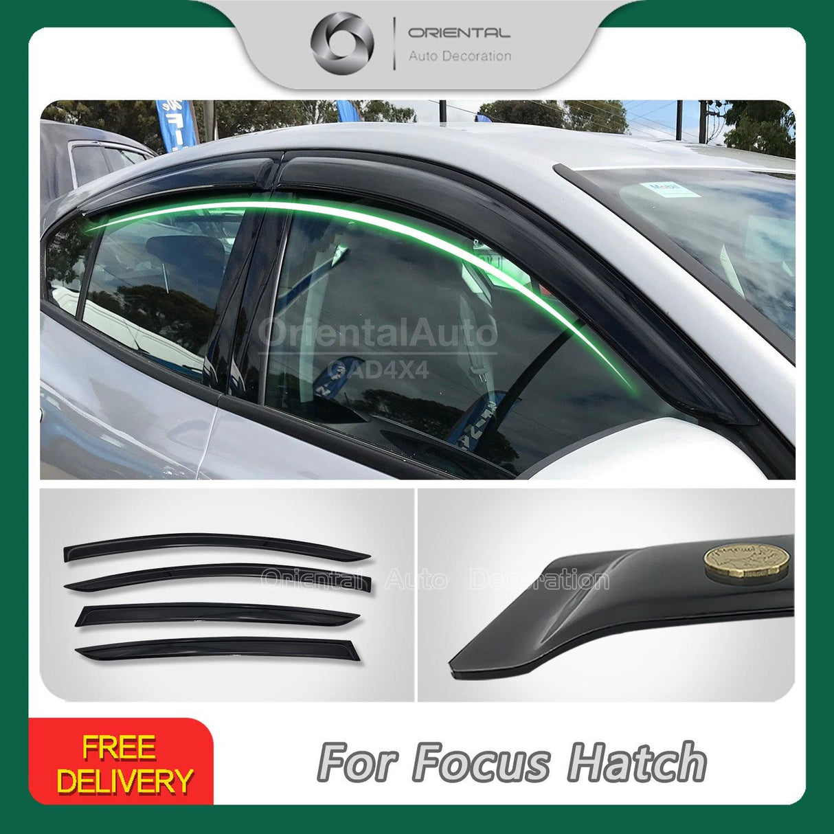 Weather Shields For Ford Focus Hatch SA Series 2018-Onwards