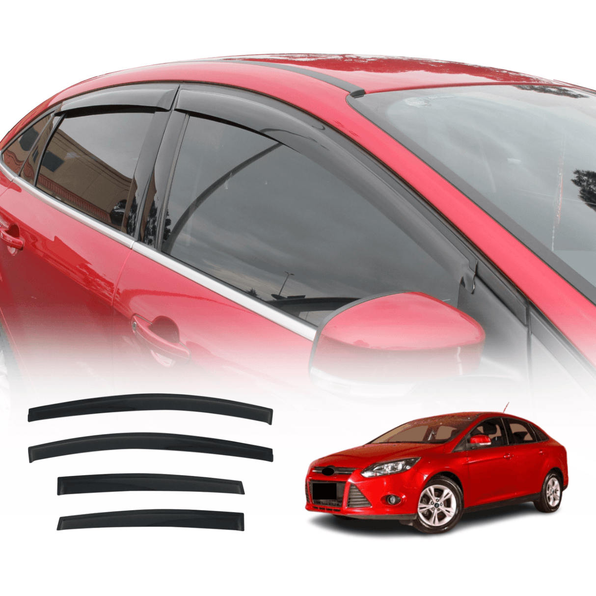 Weather Shields For Ford Focus LW LZ Series Sedan 2011-2018