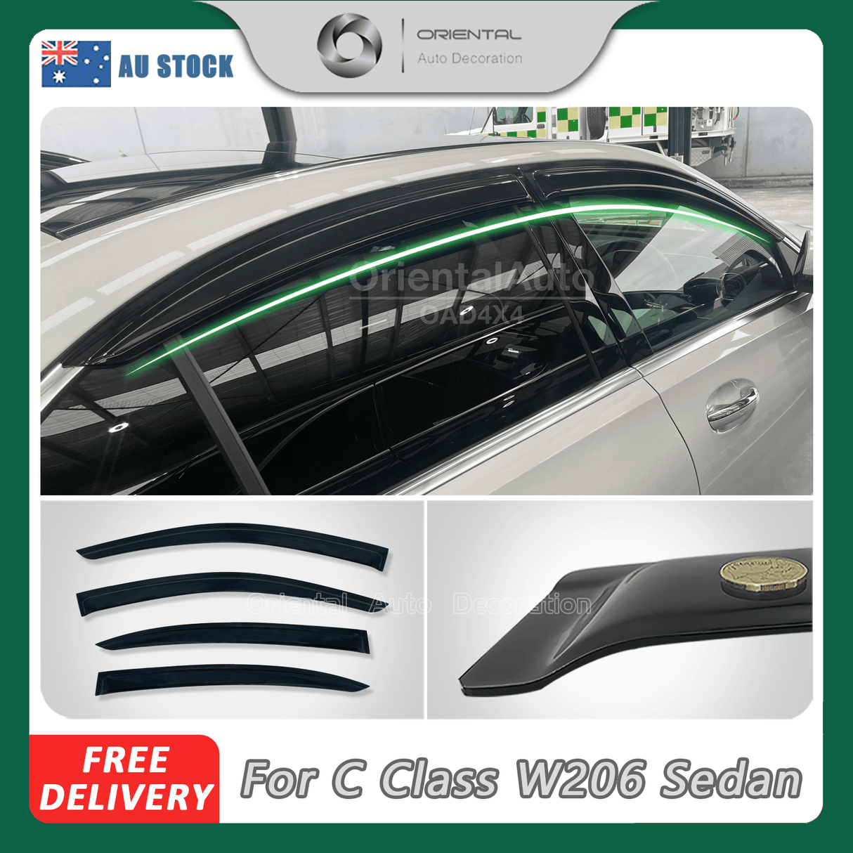 Weather Shields for Mercedes-Benz C-Class W206 Sedan 2021-Onwards