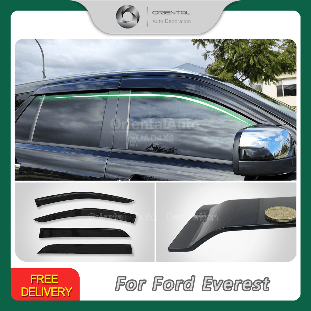 Injection Weather Shields For Ford Everest UA / UA II Series 2015-2022