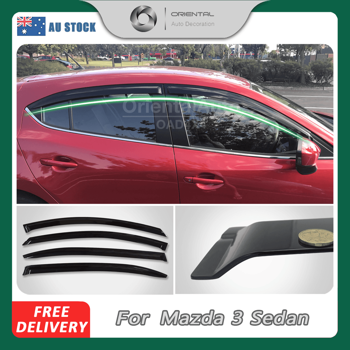 Injection Weather Shields for Mazda 3 BM BN Sedan 2013-2019