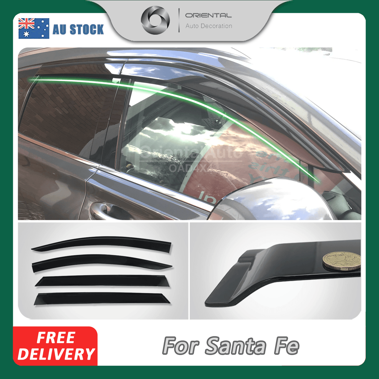 Injection Weather Shields for Hyundai Santa Fe TM Series 2018-2024