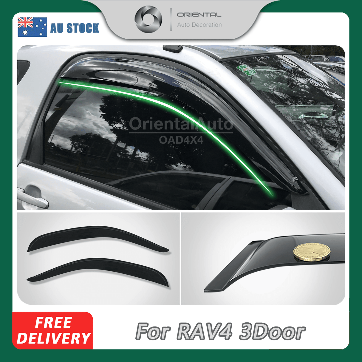 Weather Shields For Toyota RAV4 2000-2006 3 Doors