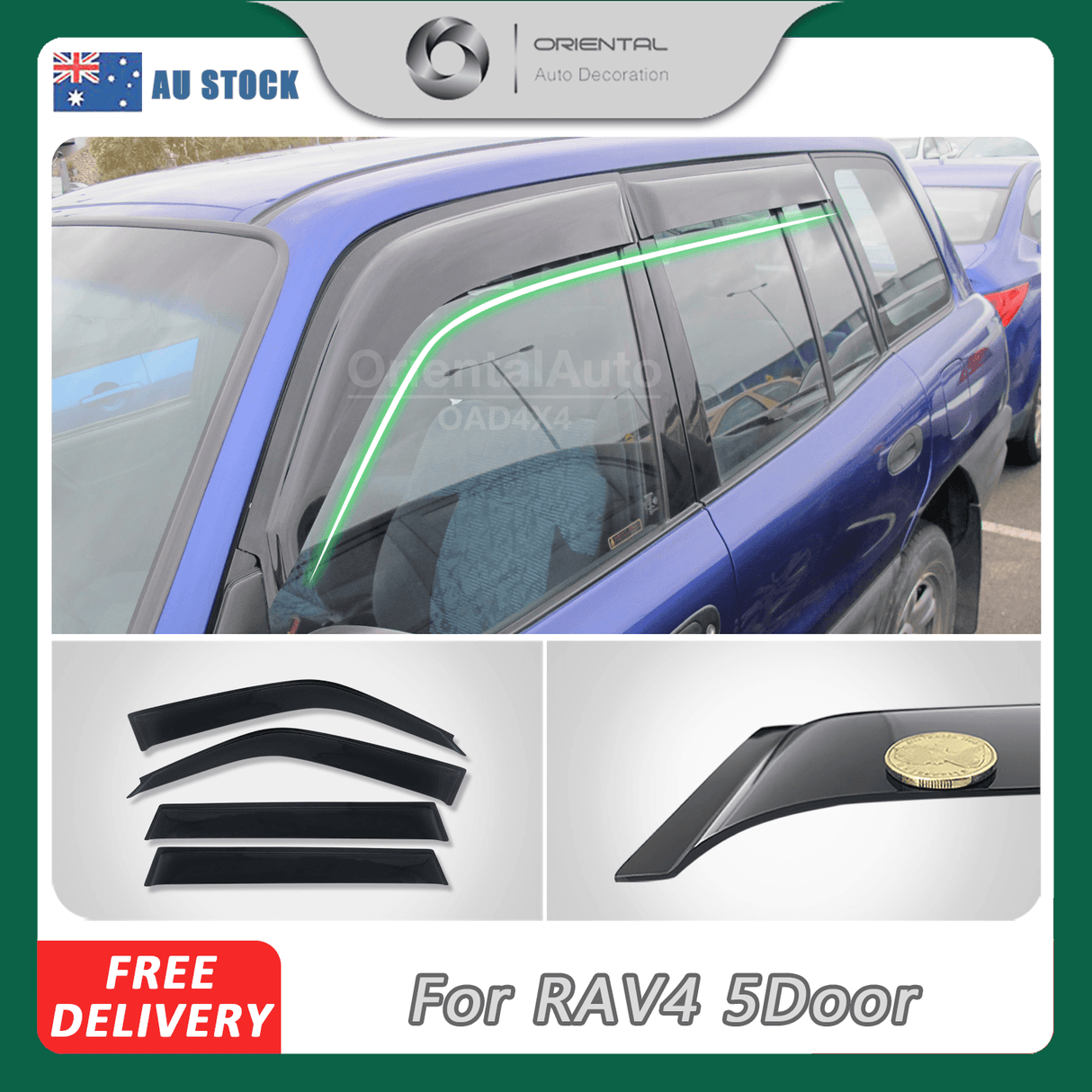 Weather Shields For Toyota RAV4 5 Doors 1994-2000