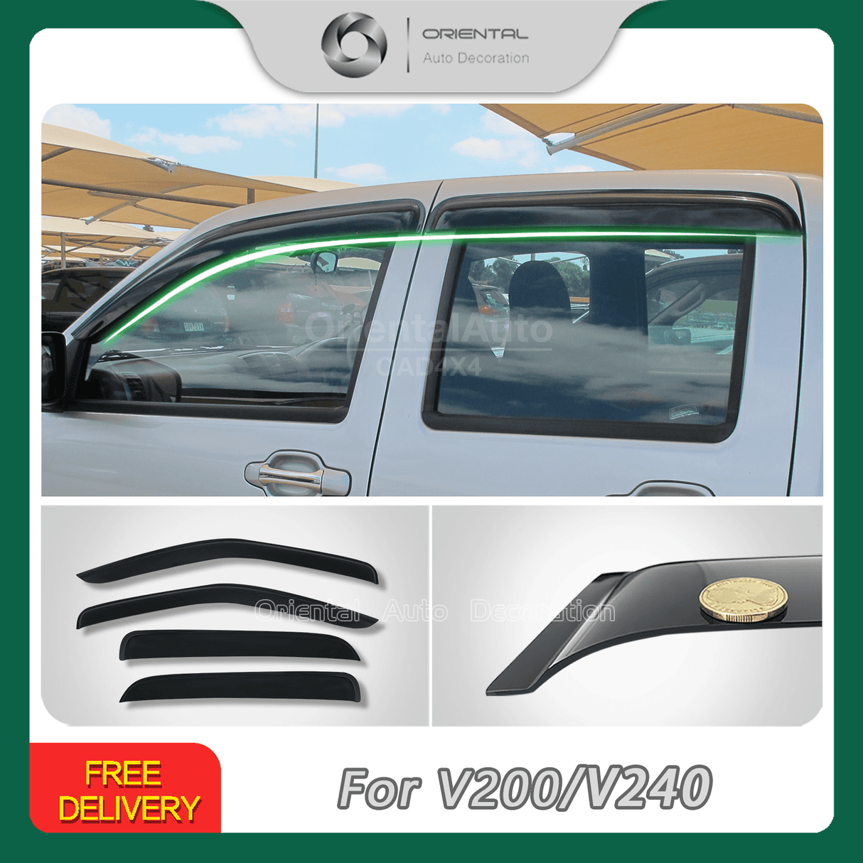 Weather Shields for Great Wall V200/V240 Dual Cab 2009-2016