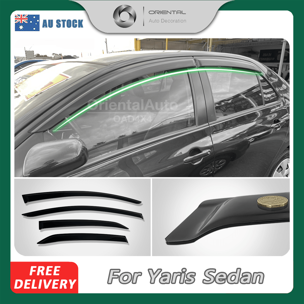 Weather Shields for Toyota Yaris Sedan 2006-Onwards