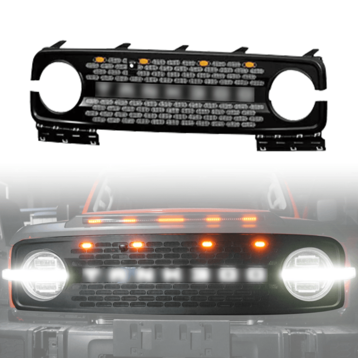 Front Grille with LED Light for GWM Tank 300 2023-Onwards