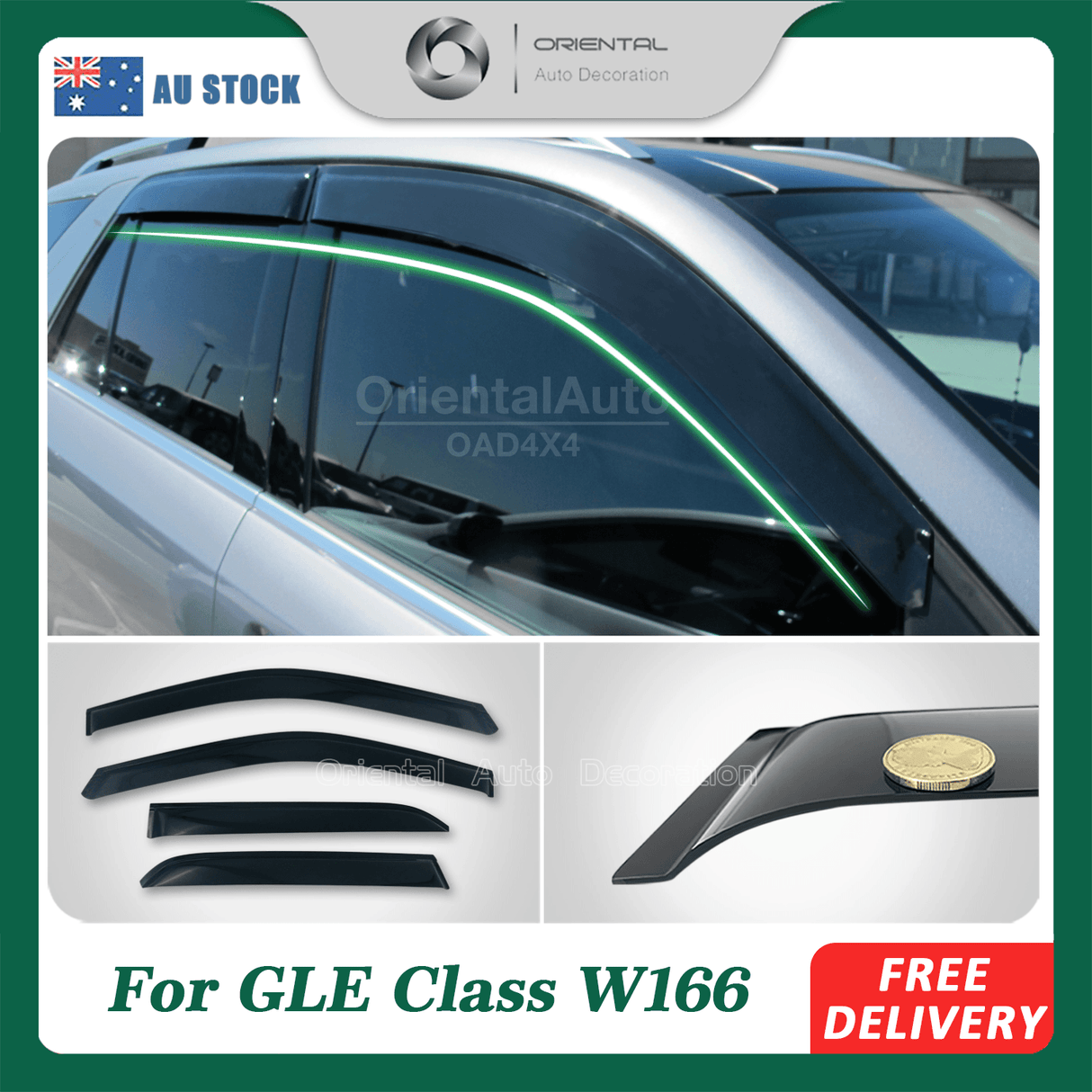 Weather Shields for Mercedes-Benz GLE Class W166 2015-2019