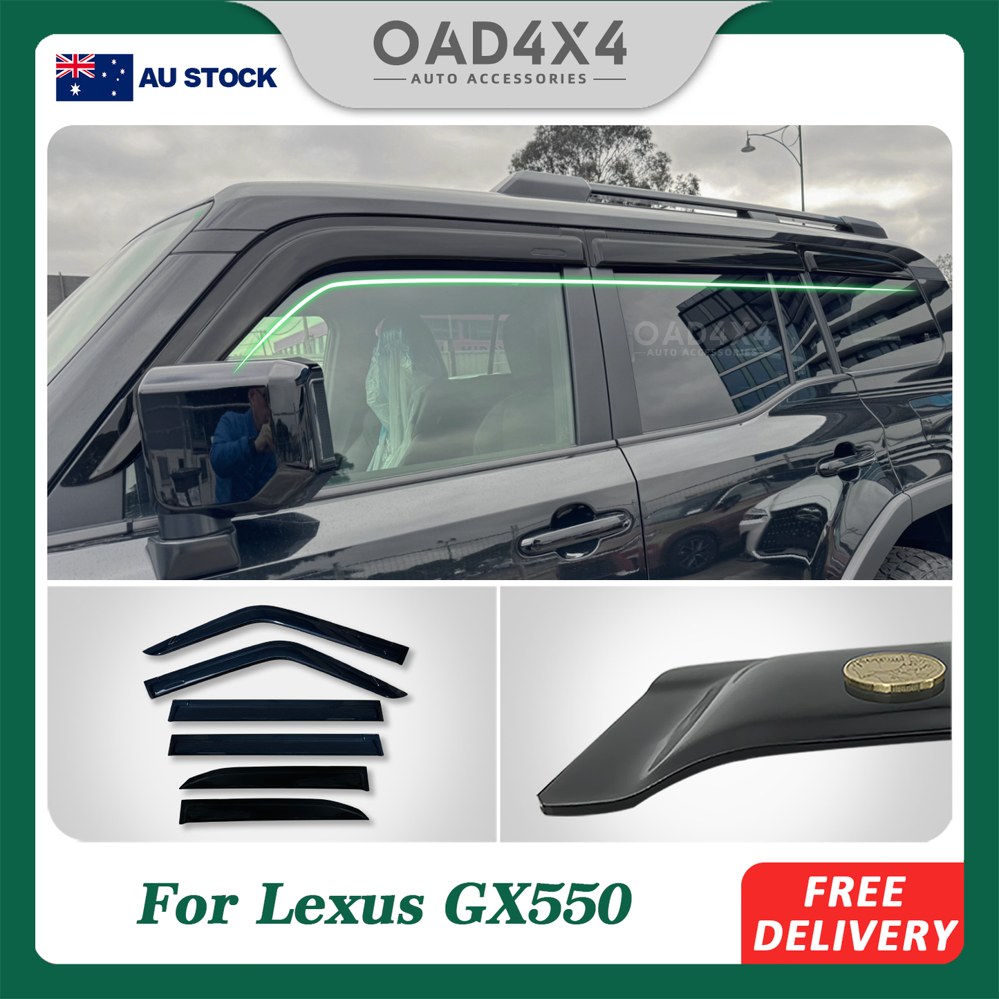 Weather Shields for Lexus GX550 2024-Onwards 6PCS