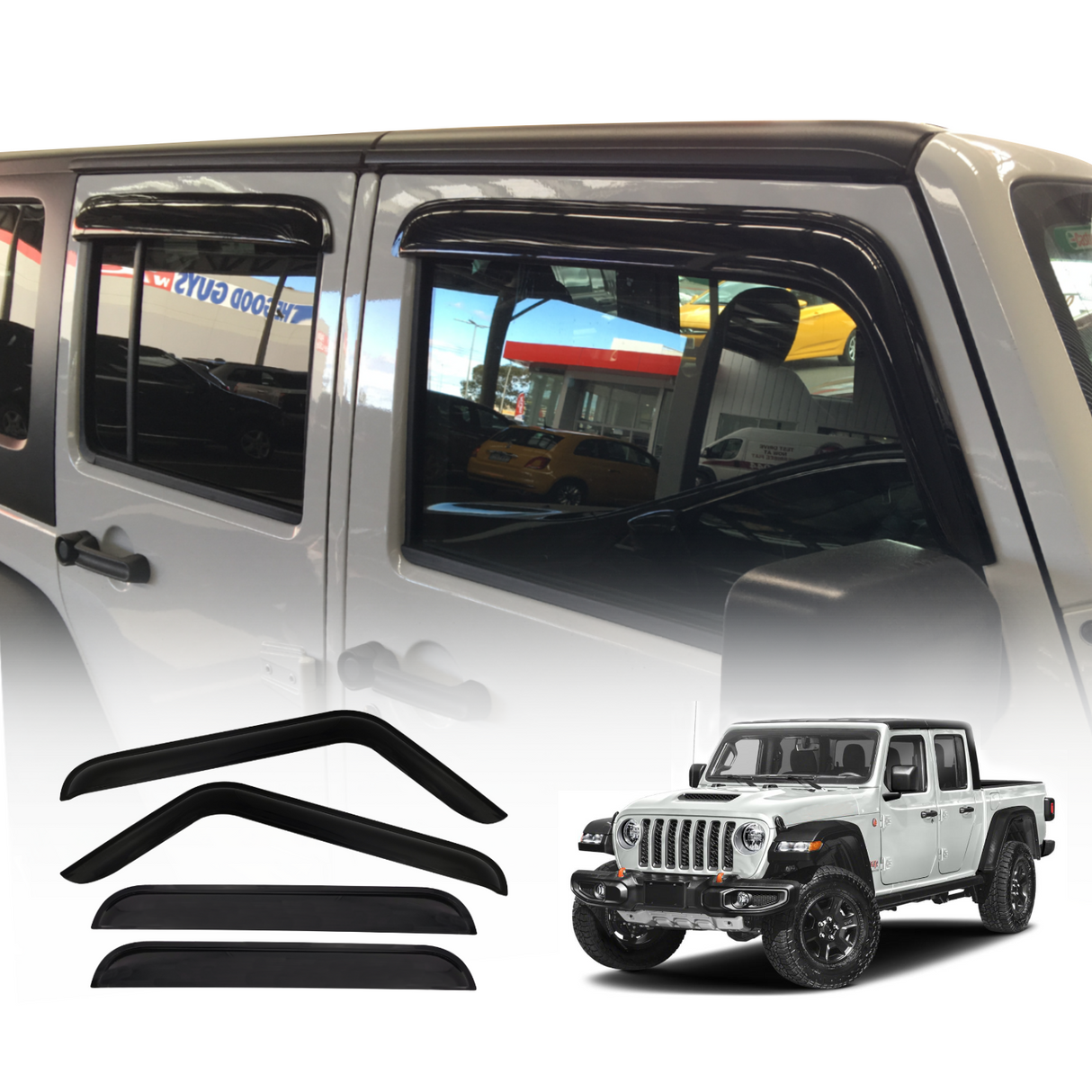 Weather Shields For Jeep Gladiator Dual Cab 2020-Onwards