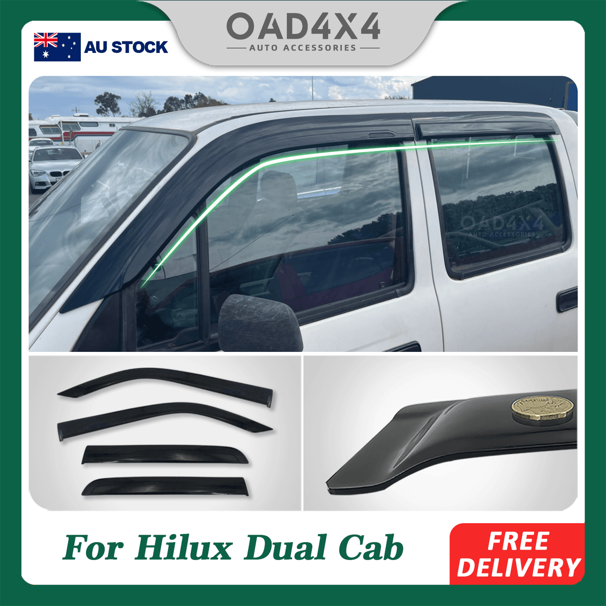 Weather Shields for Toyota Hilux Dual Cab 1997-2005