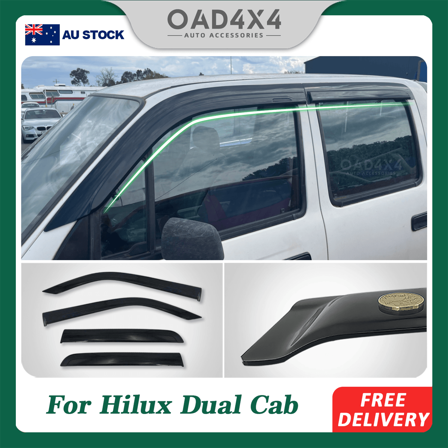 Weather Shields for Toyota Hilux Dual Cab 1997-2005