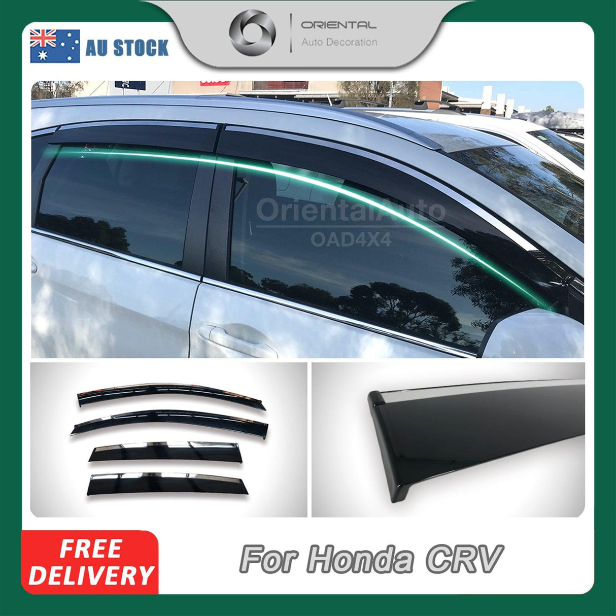 Pre-order Stainless Edge Weather Shields for Honda CRV RM Series 2012-2017