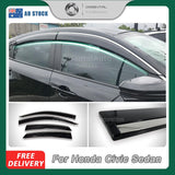 Stainless Edge Weather Shields for Honda Civic Sedan 10th Gen 2016-2021