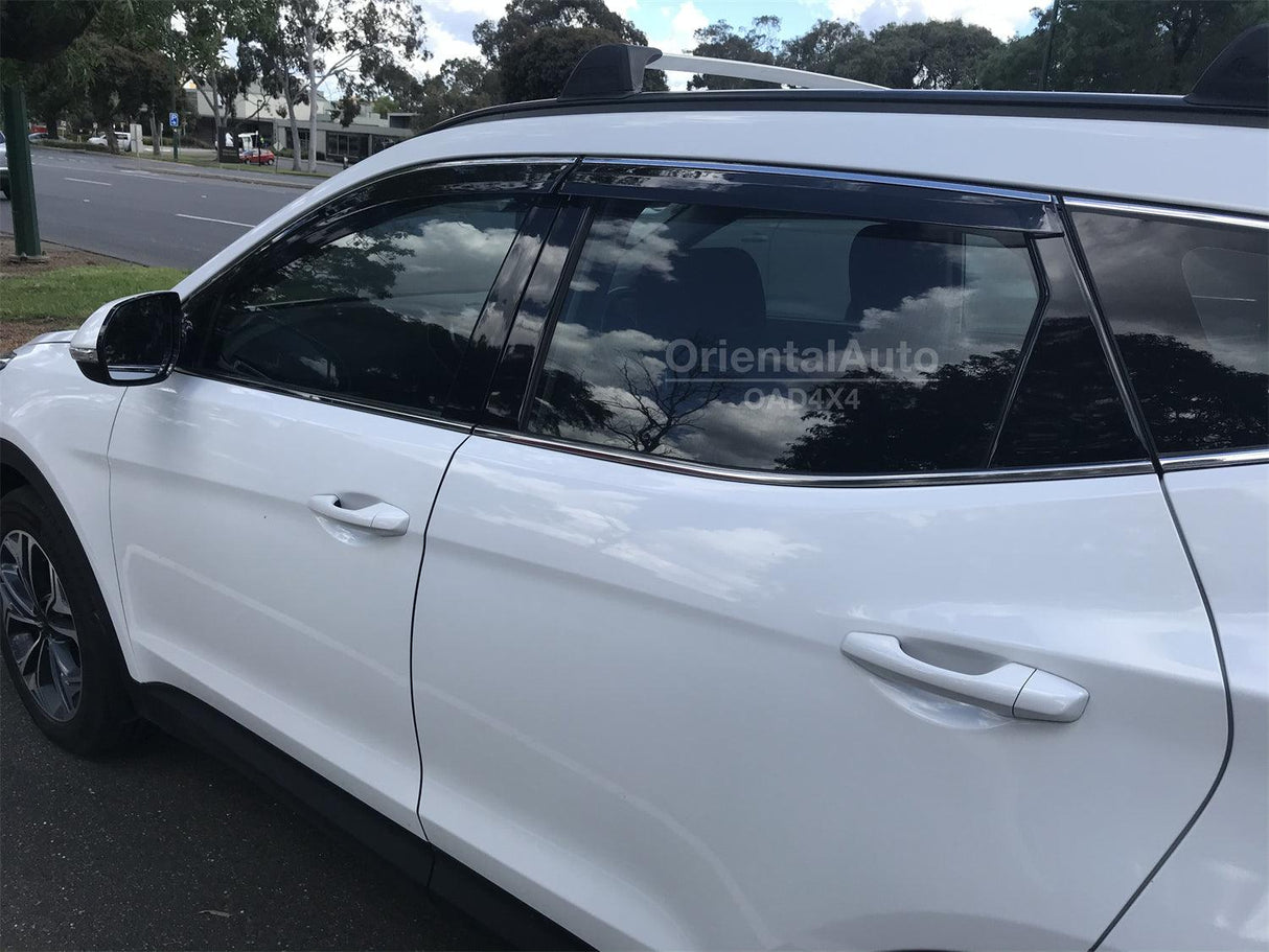 Stainless Edge Weather Shields for Hyundai Santa Fe DM Series 2012-2018