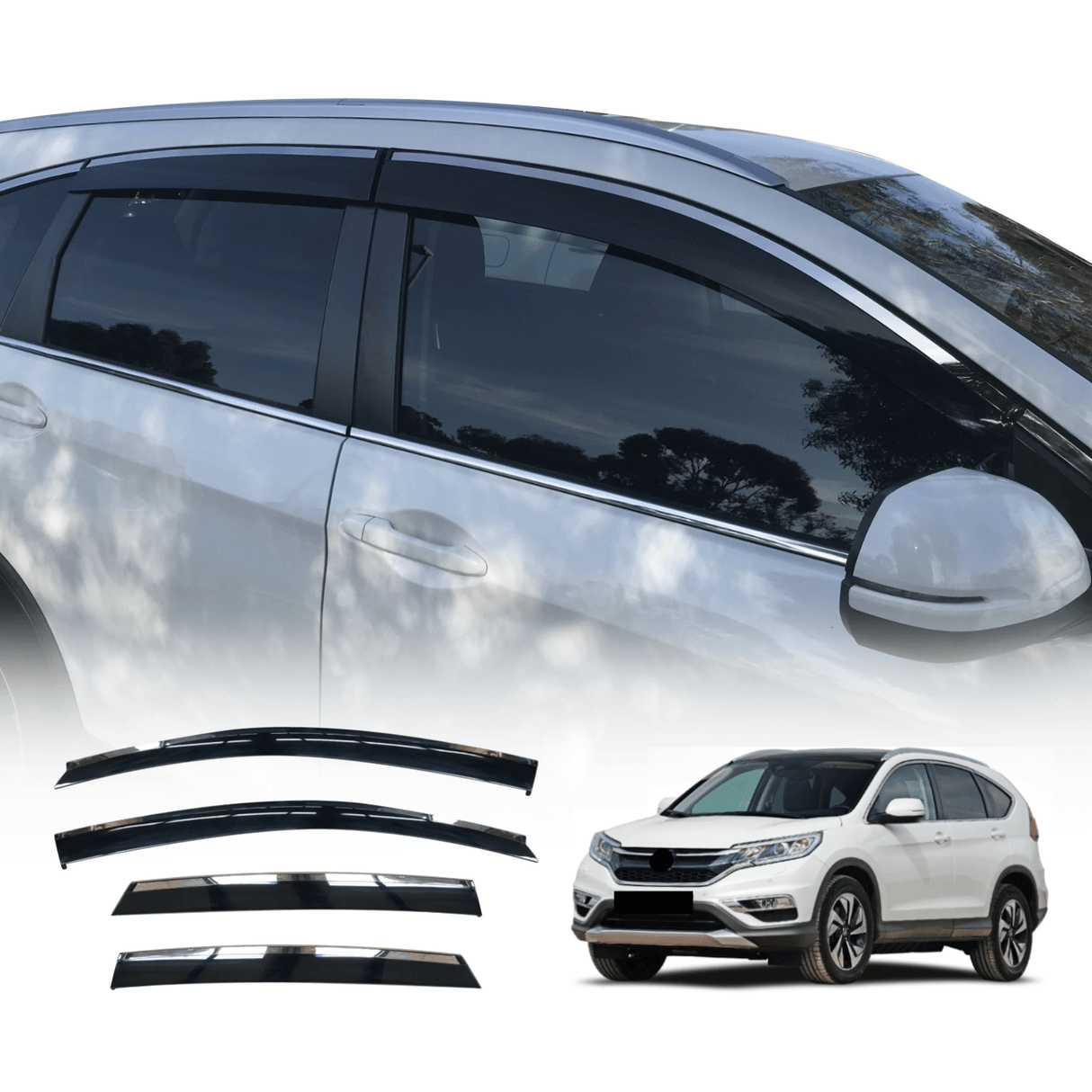 Pre-order Stainless Edge Weather Shields for Honda CRV RM Series 2012-2017