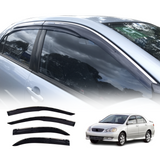 Stainless Edge Weather Shields For Toyota Corolla Sedan 2001-2007