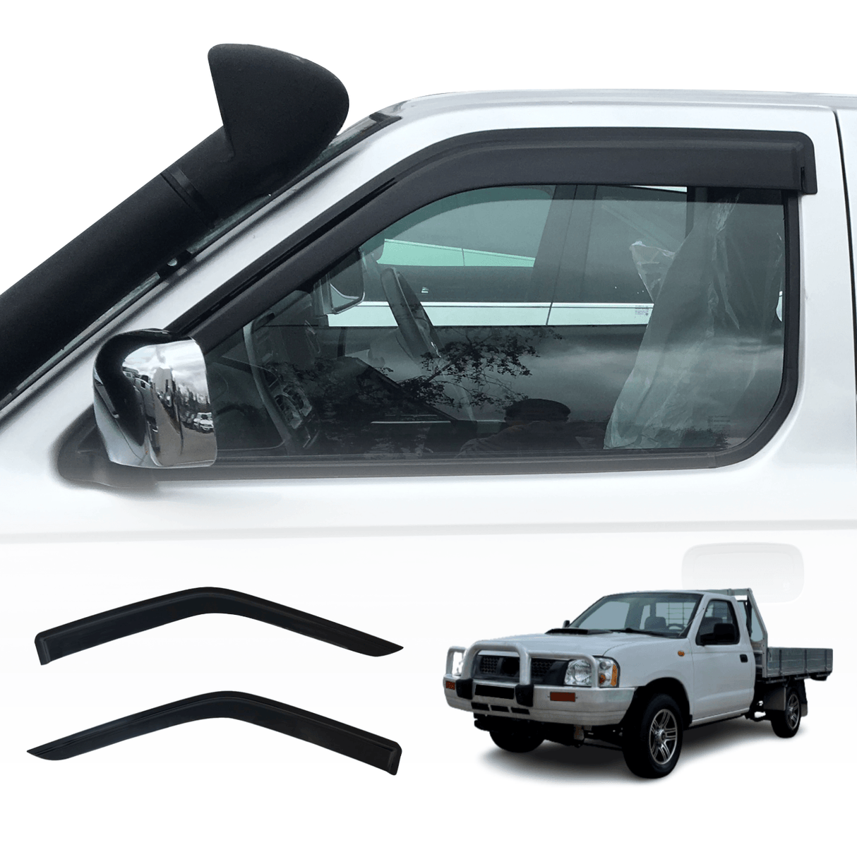 Injection Weather Shields for Nissan Navara D22 Single Cab 1997-2015