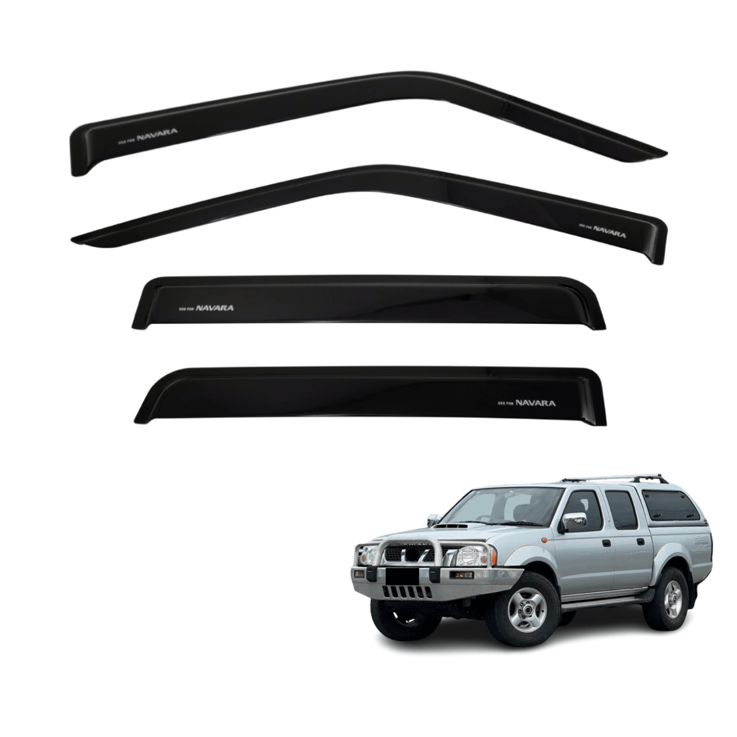 Injection Weather Shields for Nissan Navara D22 Dual Cab 1997-2015