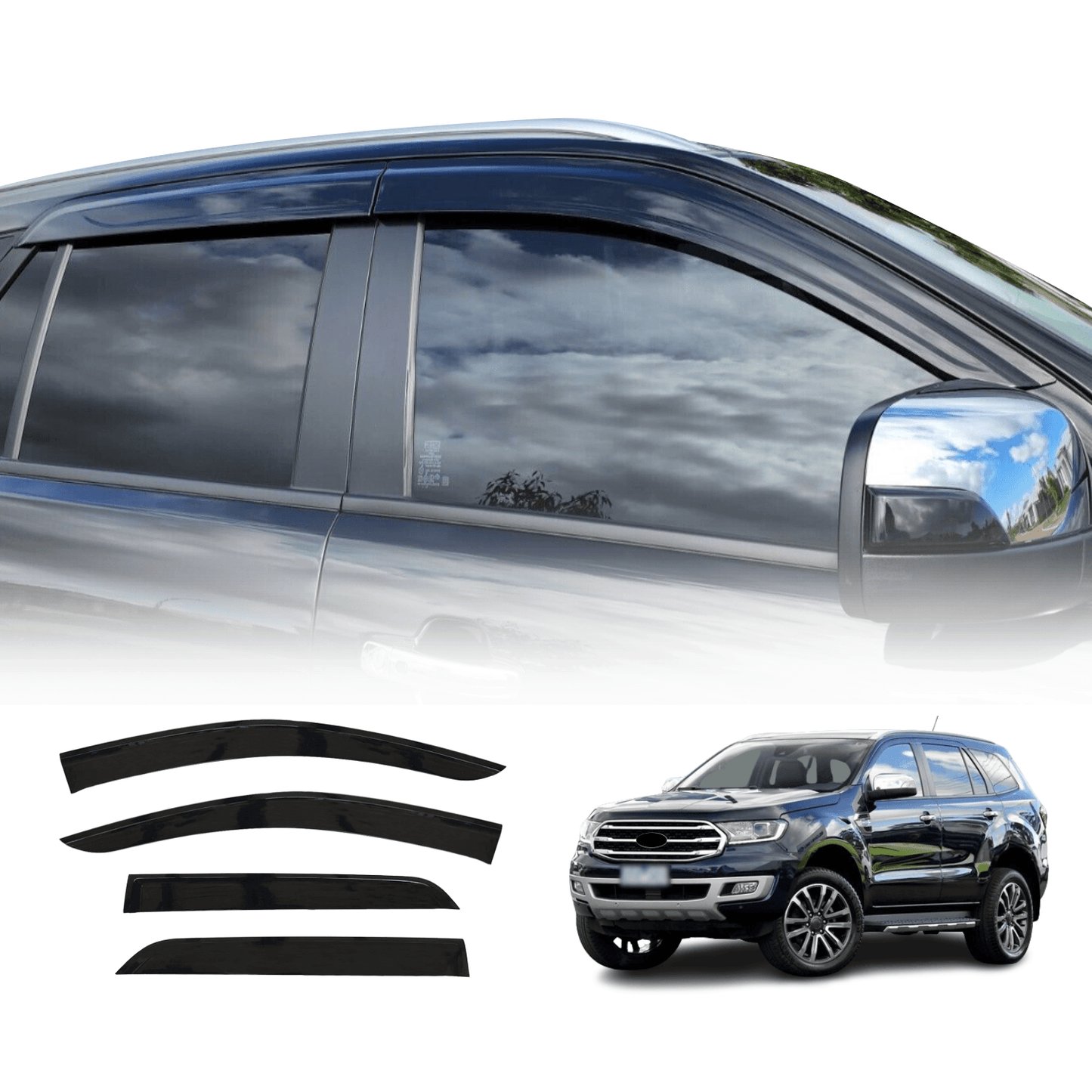 Injection Weather Shields For Ford Everest UA / UA II Series 2015-2022