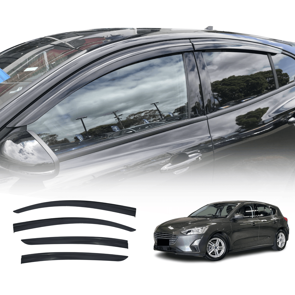 Injection Weather Shields For Ford Focus SA Series hatch 2018-Onwards