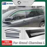 Stainless Edge Weather Shields for Jeep Grand Cherokee L WL Series 7 Seater 2021-Onwards 6PCS