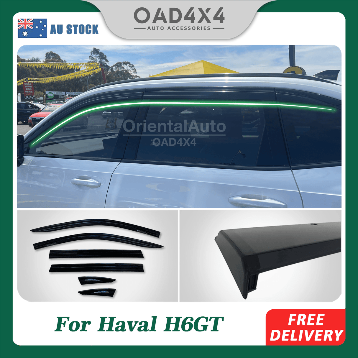 Injection Weather Shields for Haval H6GT B03 Series 6PCS