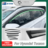 Stainless Edge Weather Shields Hyundai Tucson 2021-Onwards