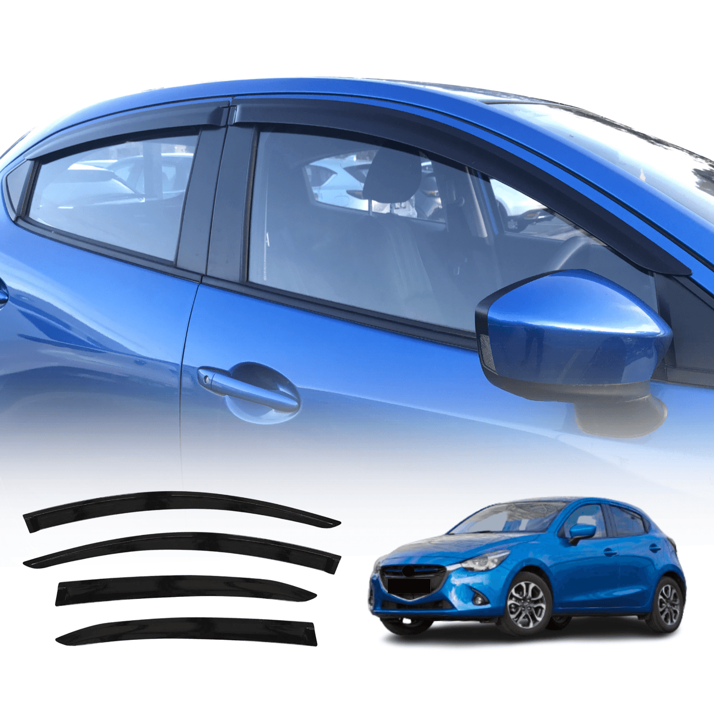 Injection Weather Shields for Mazda 2 Hatch 5D 2014-Onwards