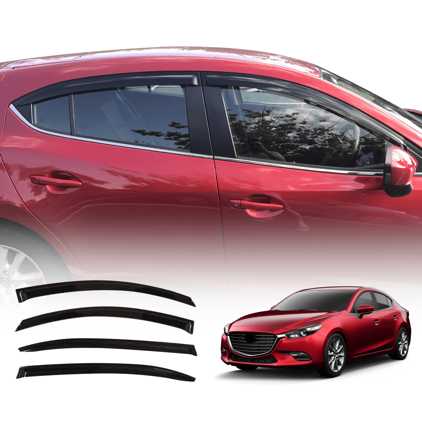 Injection Weather Shields for Mazda 3 BM BN Sedan 2013-2019