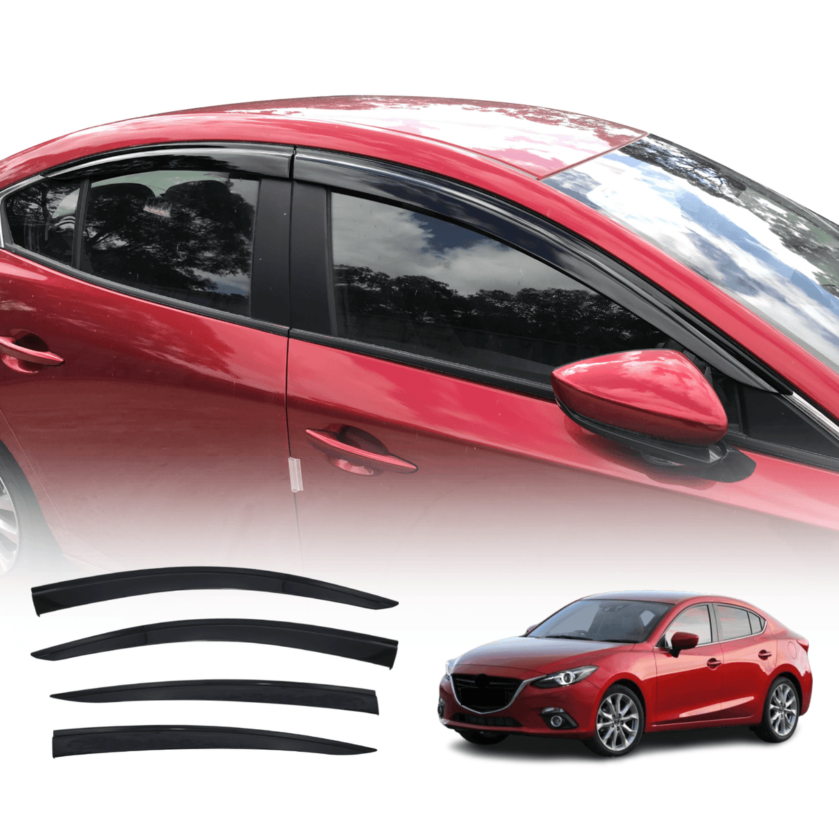 Injection Weather Shields for Mazda 3 BP Sedan 2019-Onwards