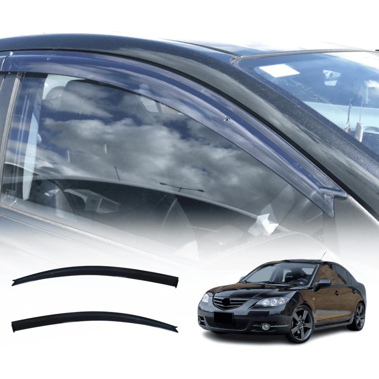 Injection Weather Shields for Mazda 3 BK Series Sedan / Hatch 2004-2009 2PCS