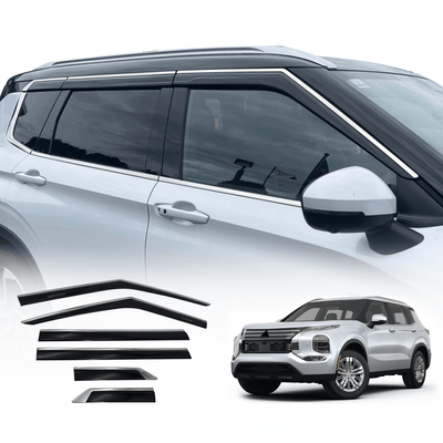 Stainless Edge Weather Shields for Mitsubishi Outlander ZM Series 2021-Onwards 6PCS