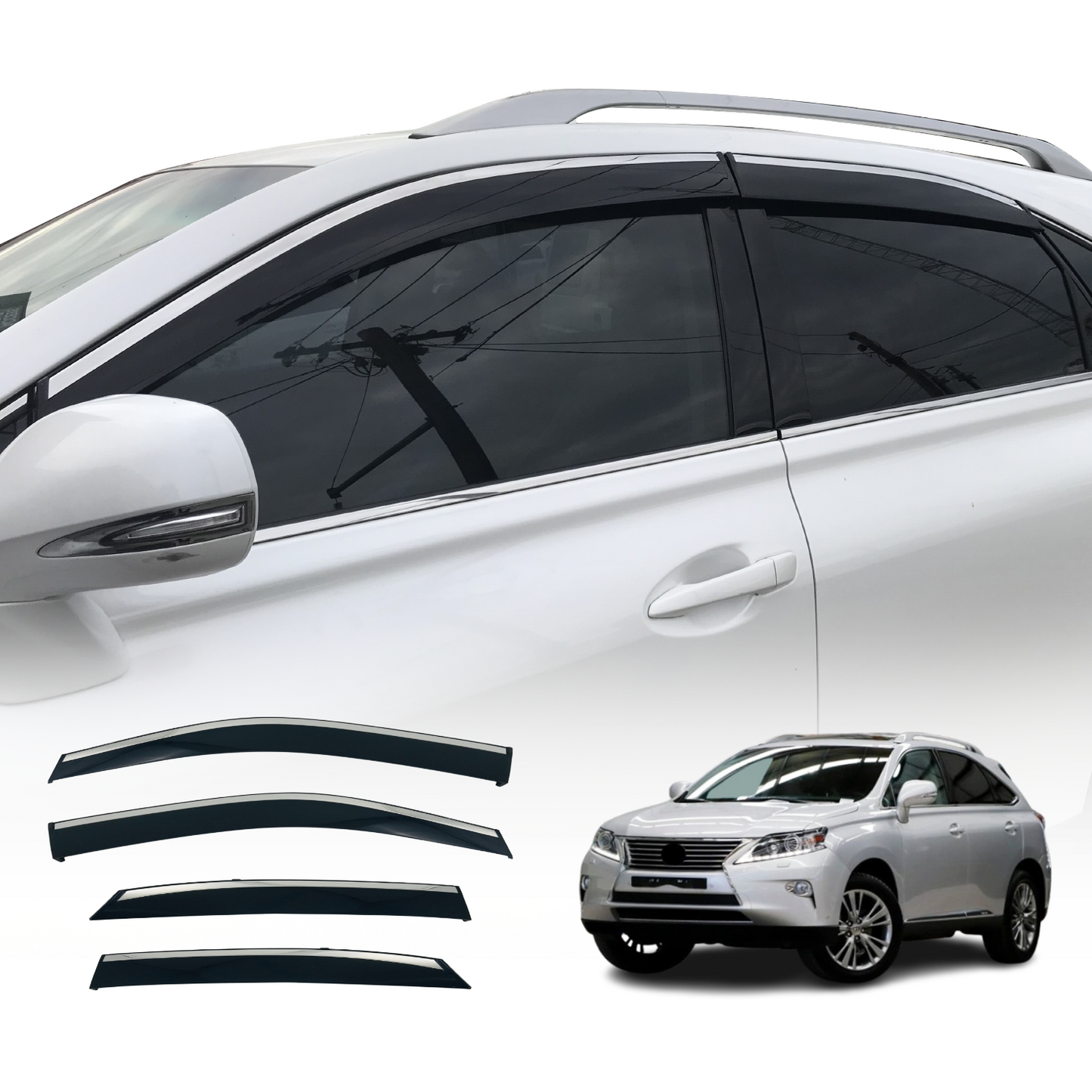 Stainless Edge Weather Shields For Lexus RX270/350/450H 2009-2015