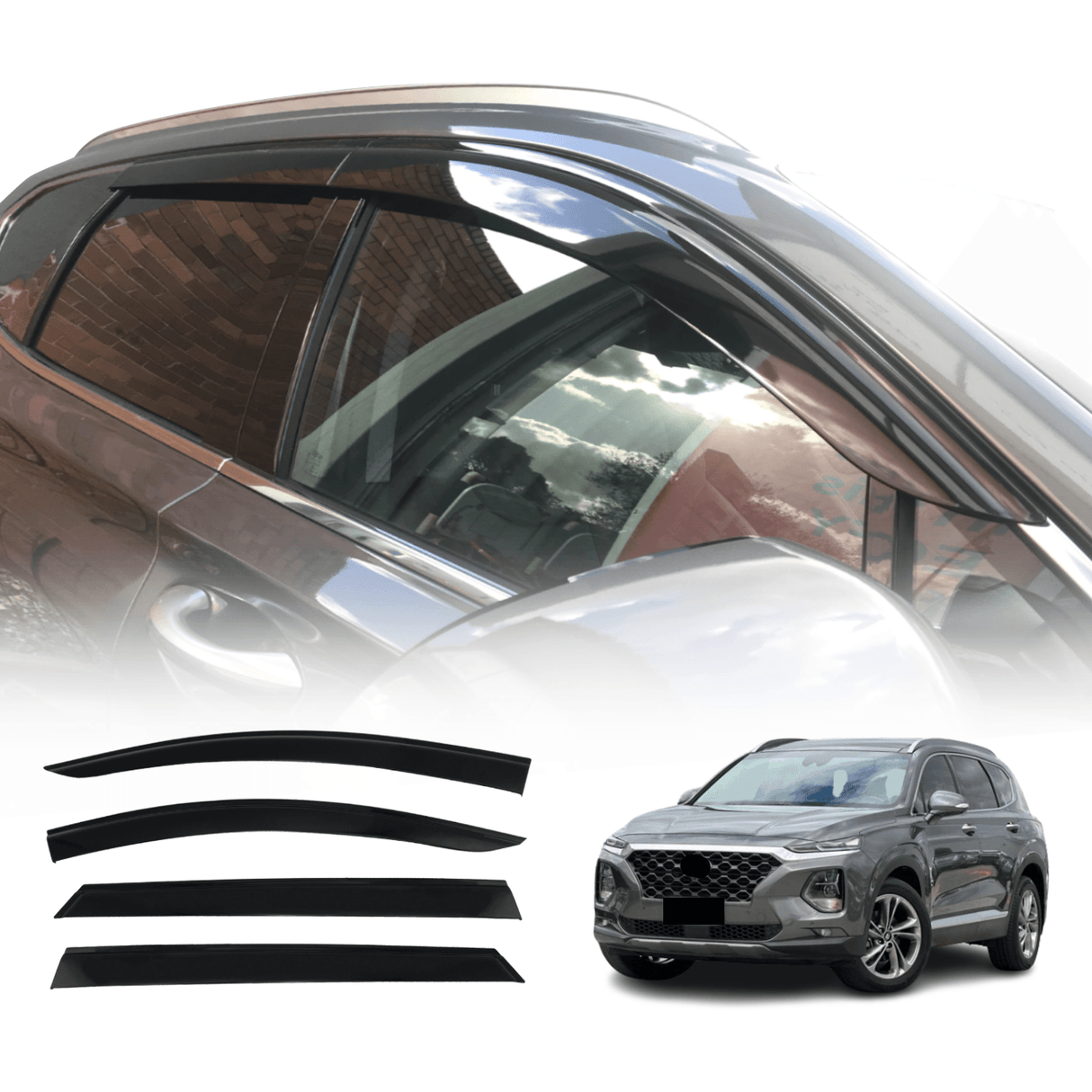 Injection Weather Shields for Hyundai Santa Fe TM Series 2018-2024