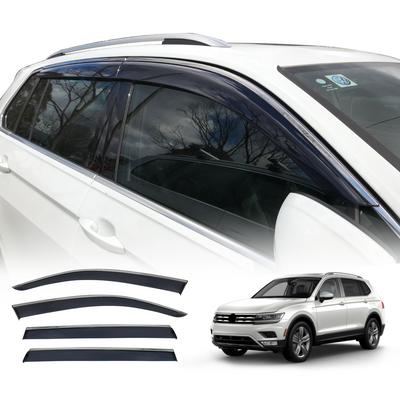 Stainless Edge Weather Shields for Volkswagen Tiguan 2016-Onwards