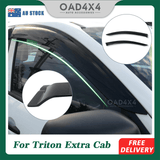 Injection Weather Shields for Mitsubishi MQ MR Triton Extra Cab 2015-2024 2PCS