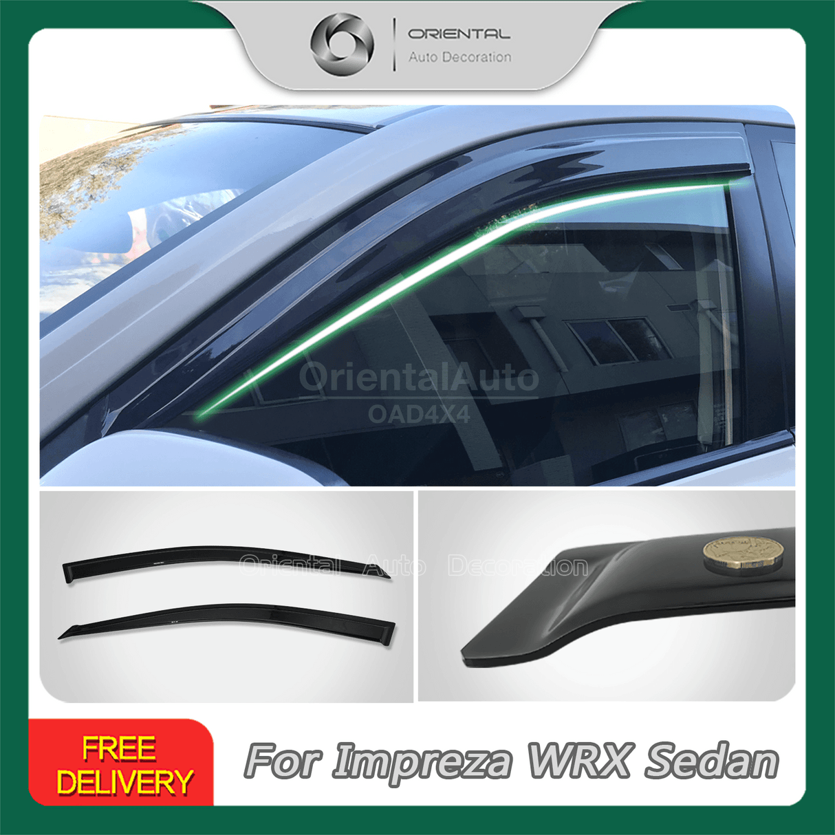 Weather Shields for Subaru Impreza WRX G3 Series Sedan 2007-2013 2PCS