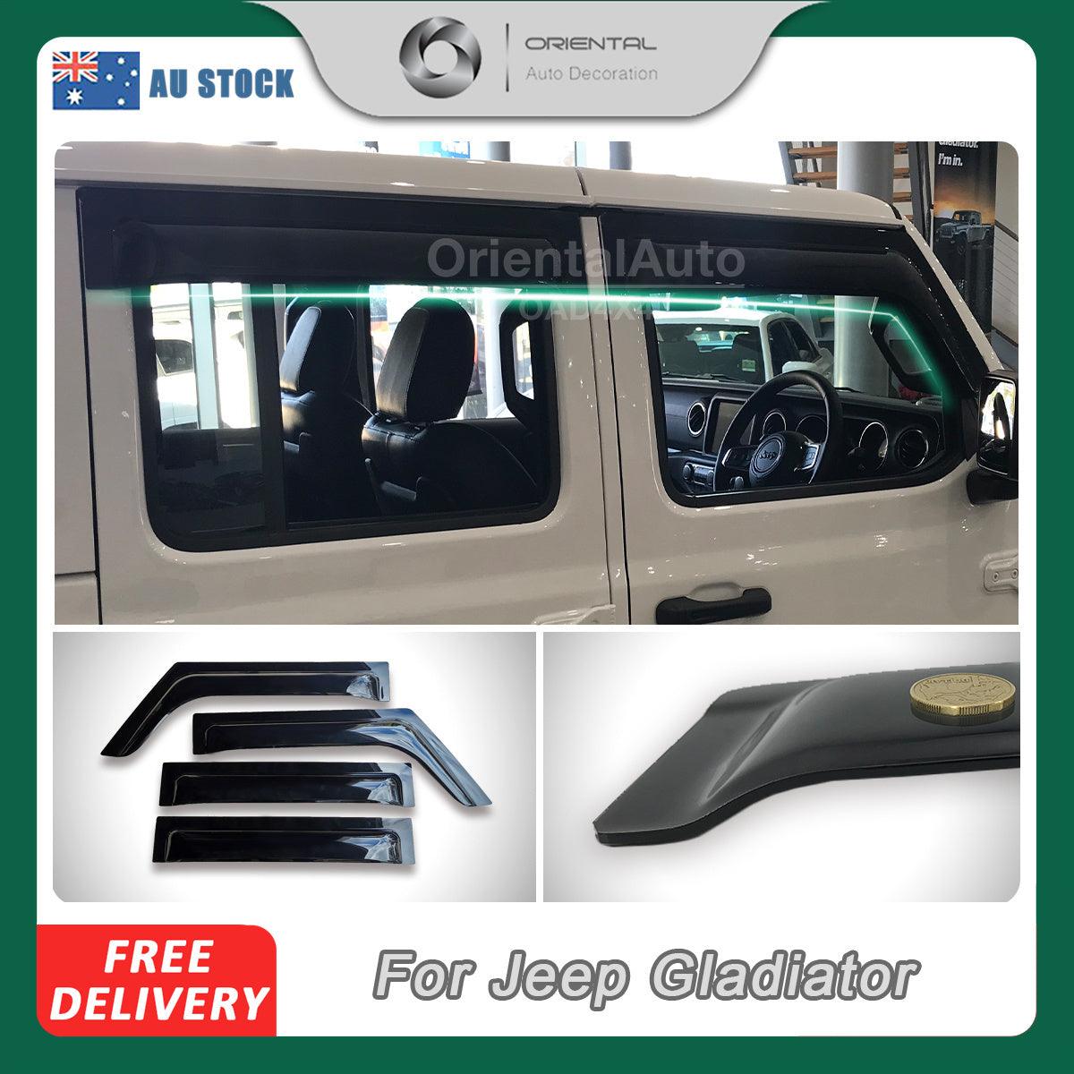 Widened Weather Shields for Jeep Gladiator Dual Cab 2020-Onwards