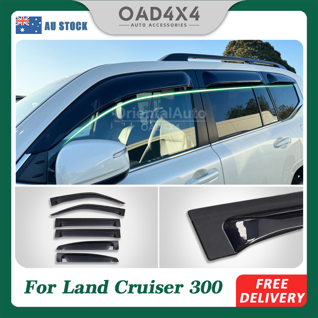 Widened Weather Shields for Toyota LandCruiser 300 Series LC300 2021-Onwards 6PCS